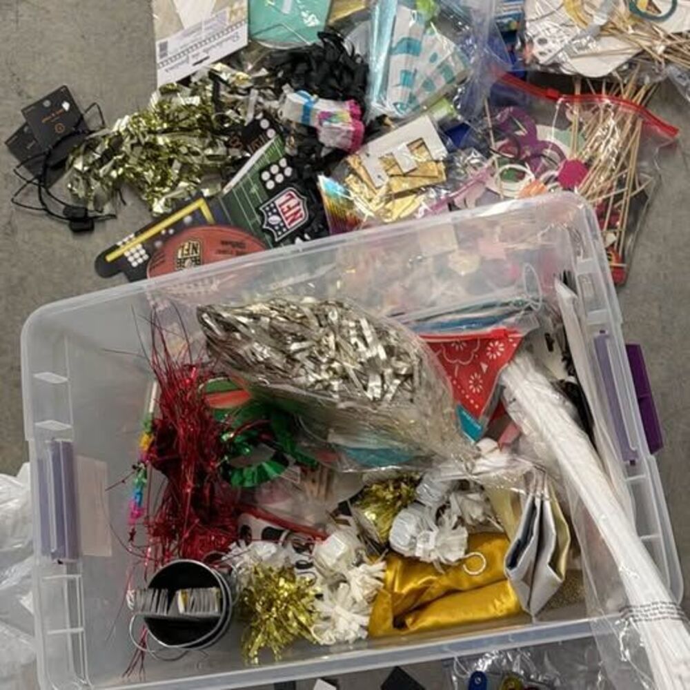 Large Mixed Assortment of Party Decorations and Photo Booth Props